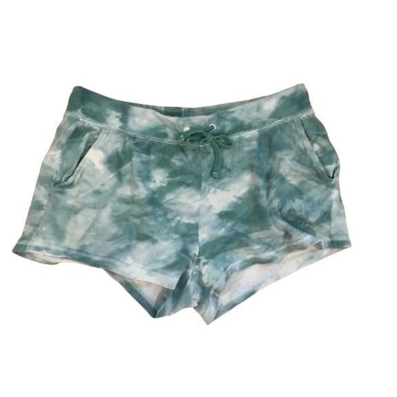 Women's Small Shorts Old Navy Drawstring Green Tie dye pull on - Picture 1 of 2